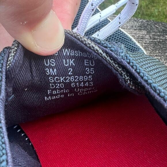 Sperry Kids Shoes Navy Canvas Lace Up Memory Foam Top Sider Washable Size 3M - Picture 8 of 8